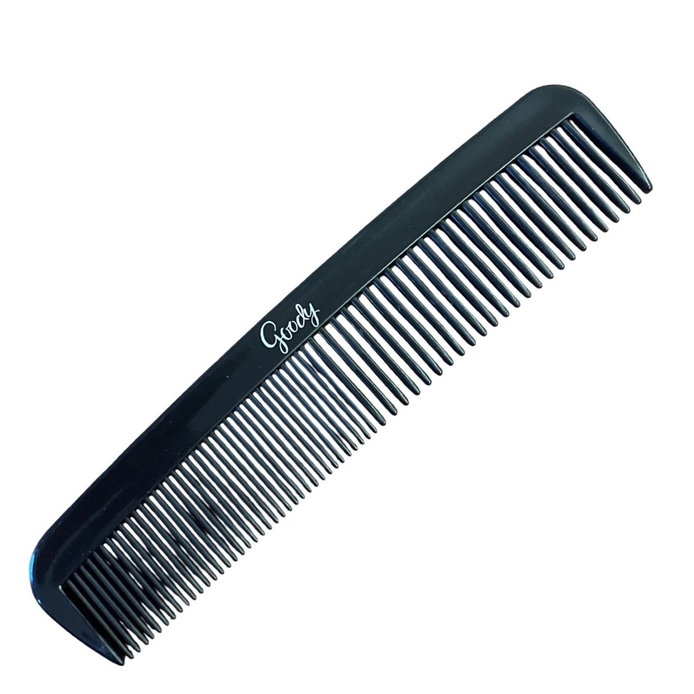 Vintage black goody Plastic Hair Comb USA Wide Purse Pocket Unbreakable NEW‎